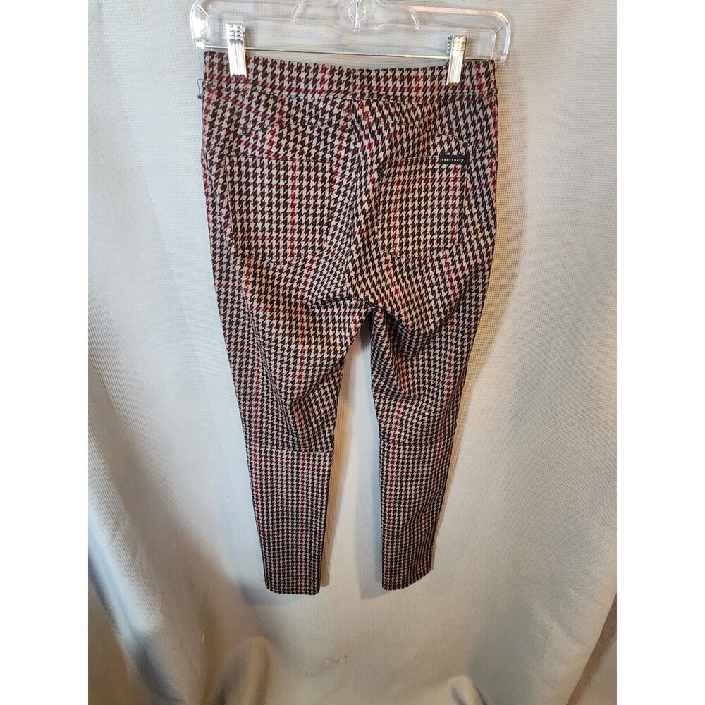 Sanctuary Red Black Houndstooth Pull On Grease Legging Size Small - Picture 2 of 6